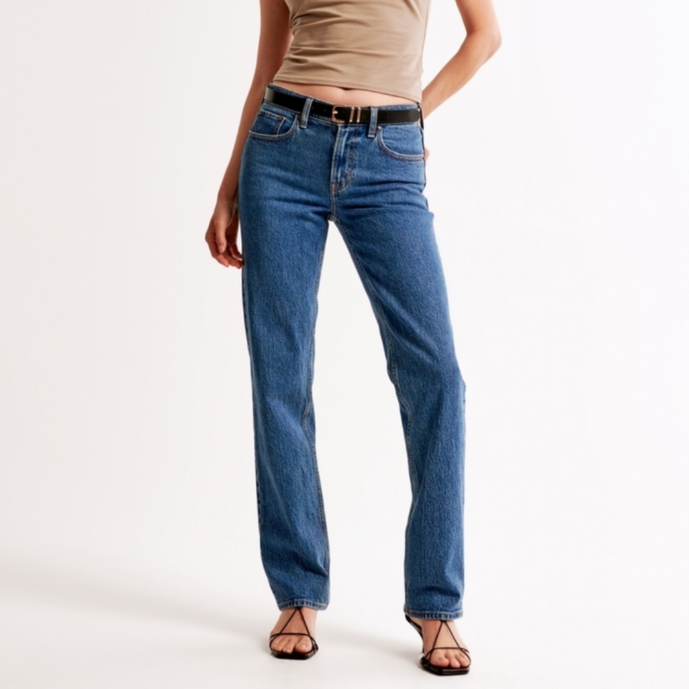 Abercrombie Mid Rise Straight Jeans